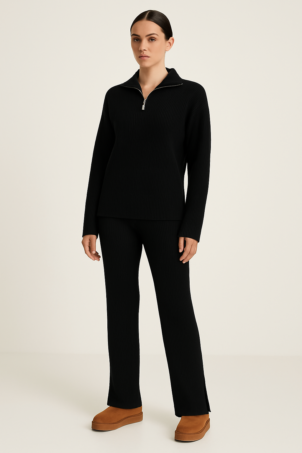 Women's Loungewear Set Luxe Comfort Wide-Leg Pants and Top