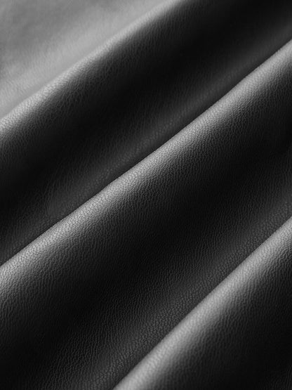 Women's Midi Dress Synthetic Leather Elegant With Slit