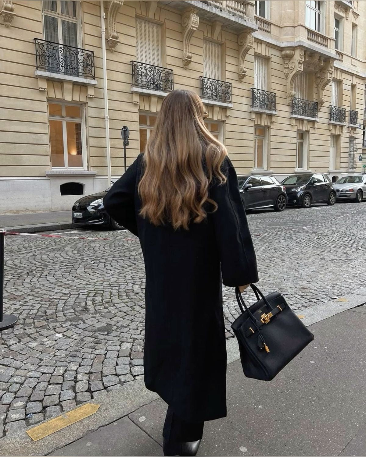 Women's Oversized Coat Elegant Cut Double Row Buttons