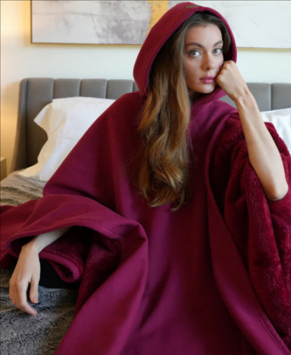 Women's Oversized Hoodie Blanket Soft Fabric Wearable Hoodie