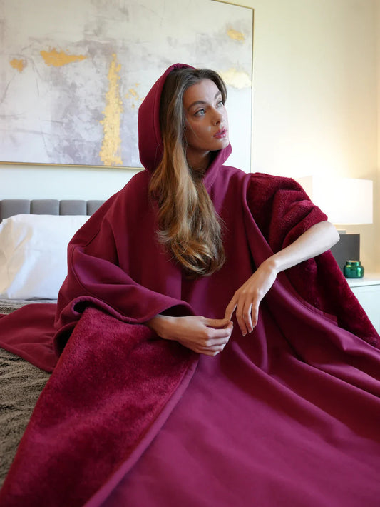 Women's Oversized Hoodie Blanket Soft Fabric Wearable Hoodie