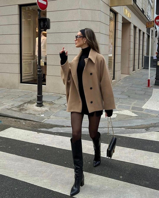 Women's Oversized Jacket Wool Blend Stylish