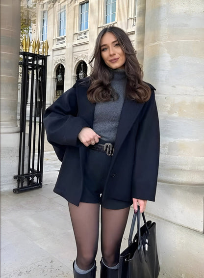 Women's Oversized Jacket Wool Blend Stylish