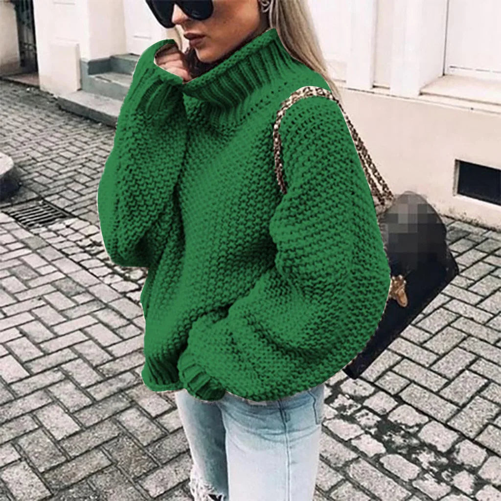Women's Oversized Sweater Cotton Batwing Style