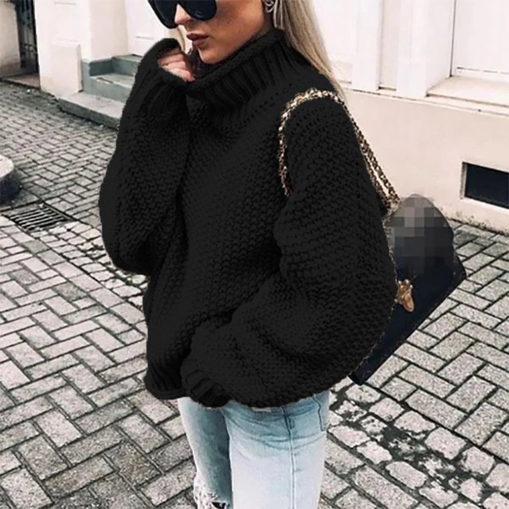 Women's Oversized Sweater Cotton Batwing Style