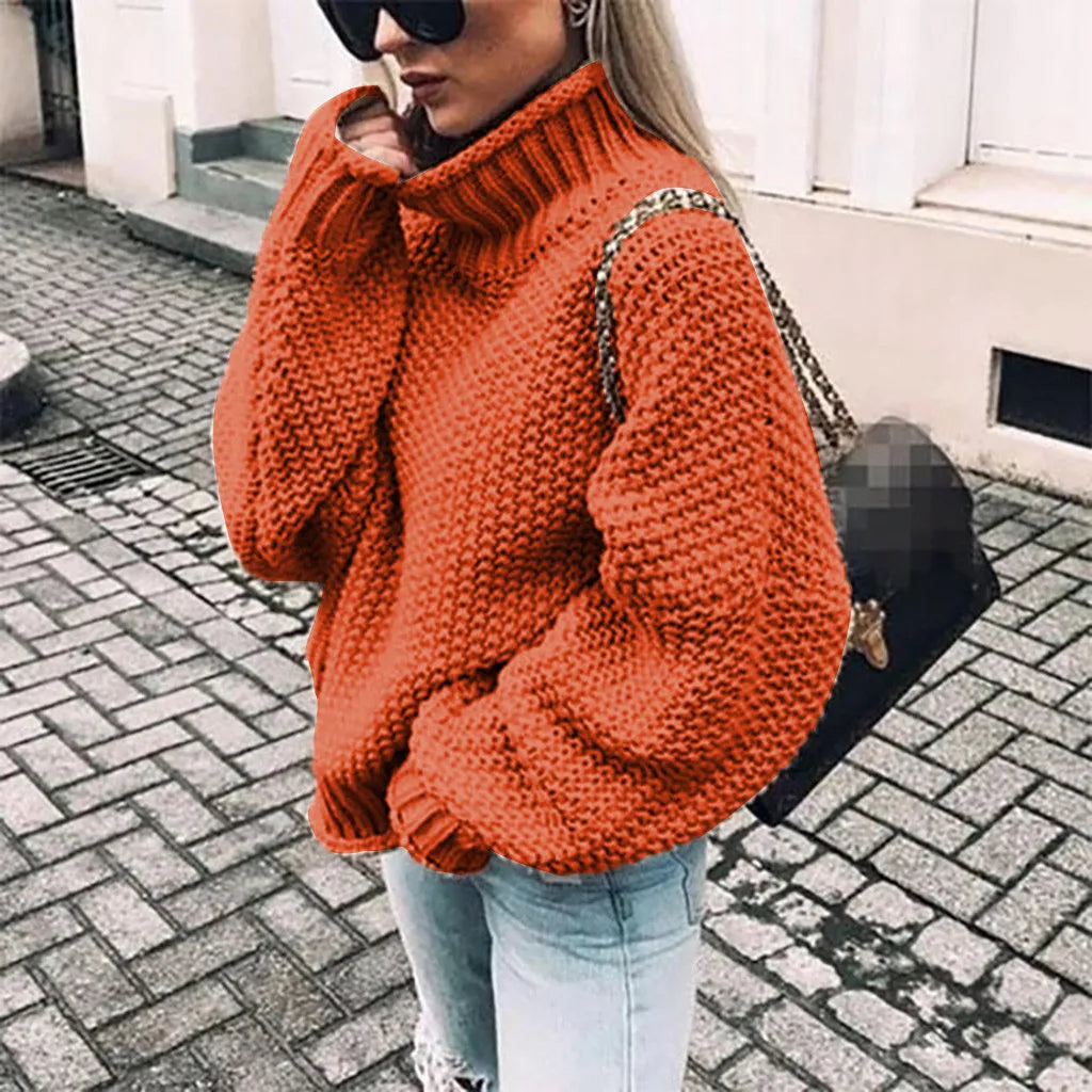 Women's Oversized Sweater Cotton Batwing Style