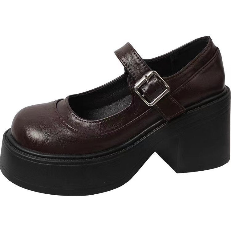 Women's Platform Shoes Retro Style Block Heel