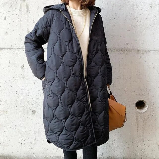Women's Puffer Jacket Down Stylish Hood with Adjustable Drawstring