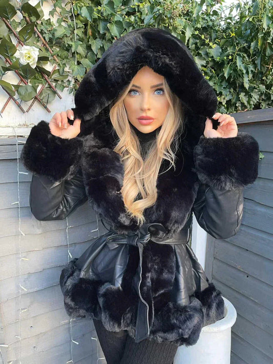 Women's Puffer Jacket Hooded Comfortable Stylish Winter Coats