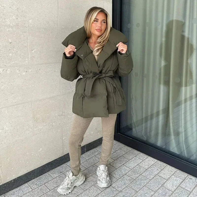 Women's Quilted Jacket Stylish Parka