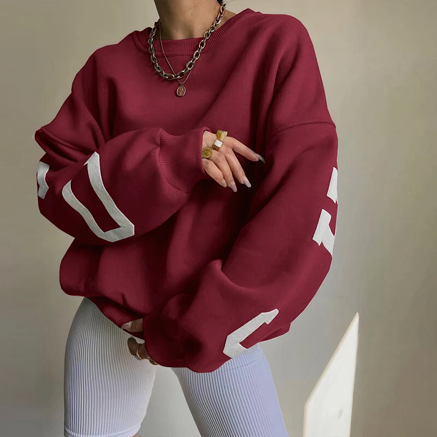Women's Sweater Letterpress Style Elegant Design