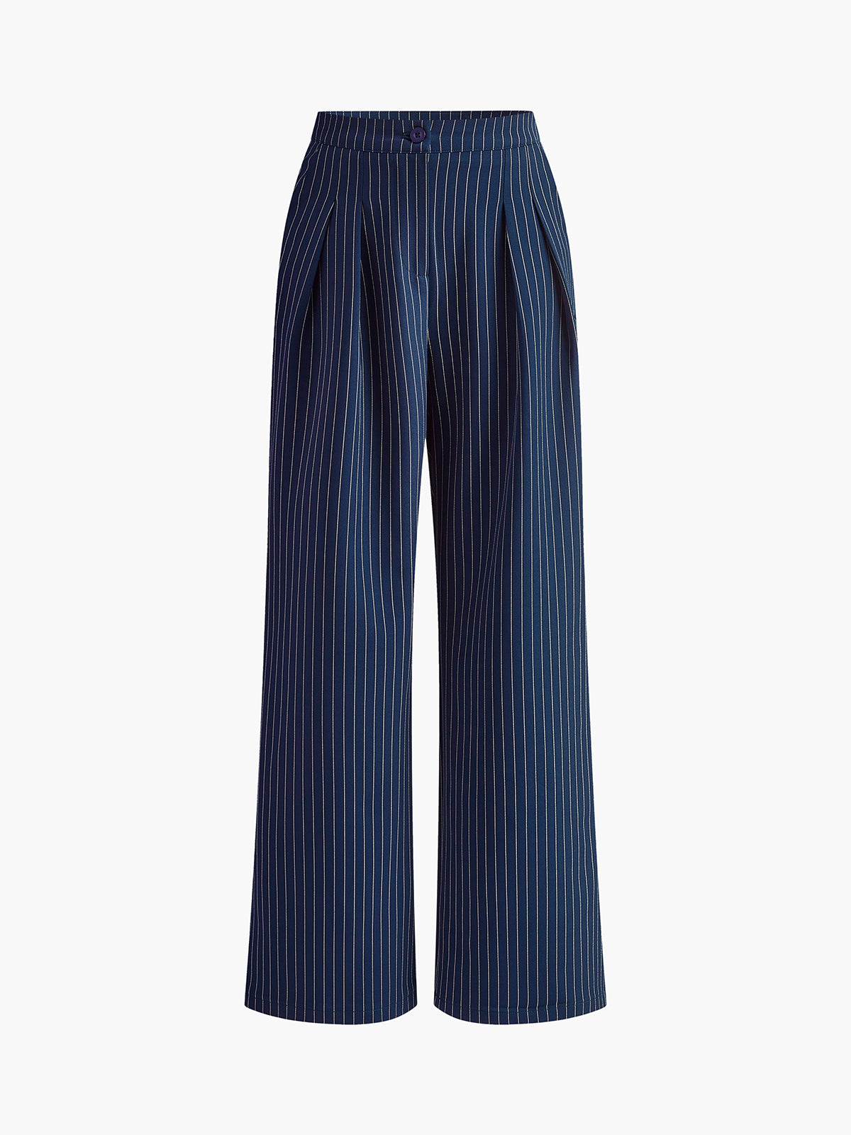 Women's Trousers Striped Pleated Wide Leg Pants