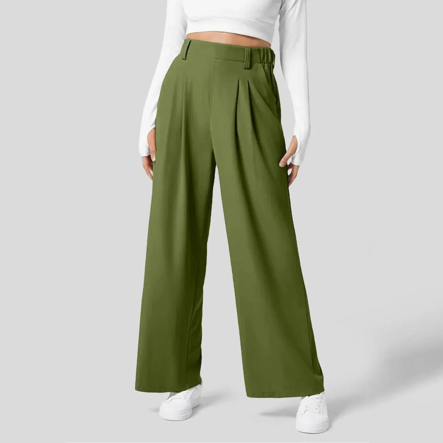 Women's Trousers Wide Leg High Waisted