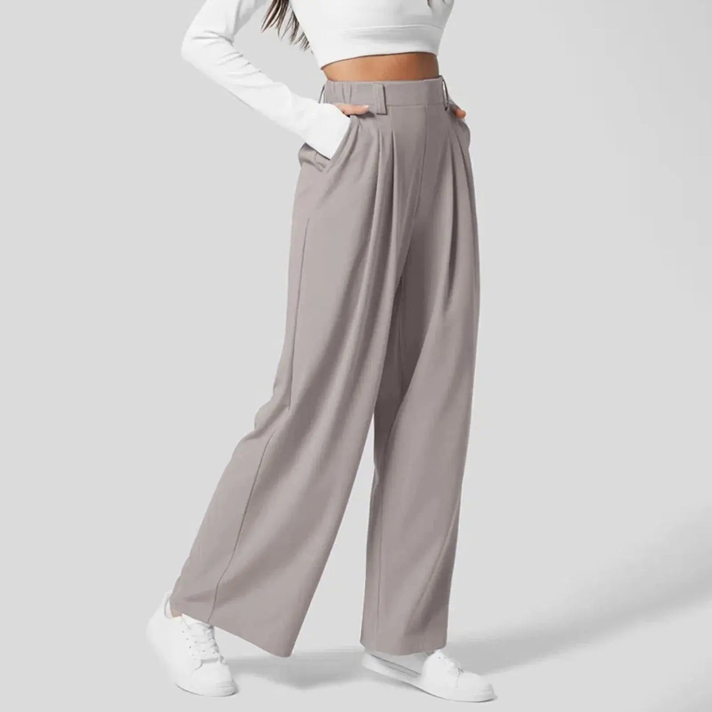 Women's Trousers Wide Leg High Waisted