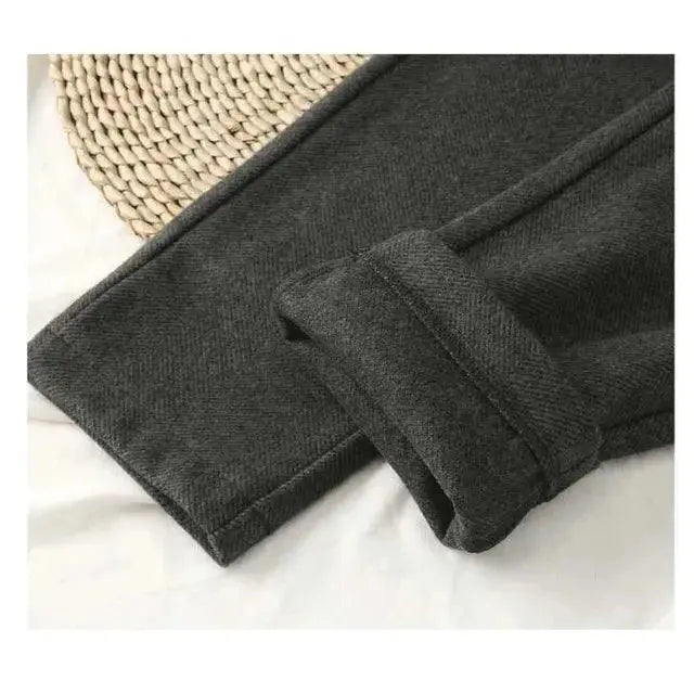 Women's Trousers Wool Blend Slim Fit
