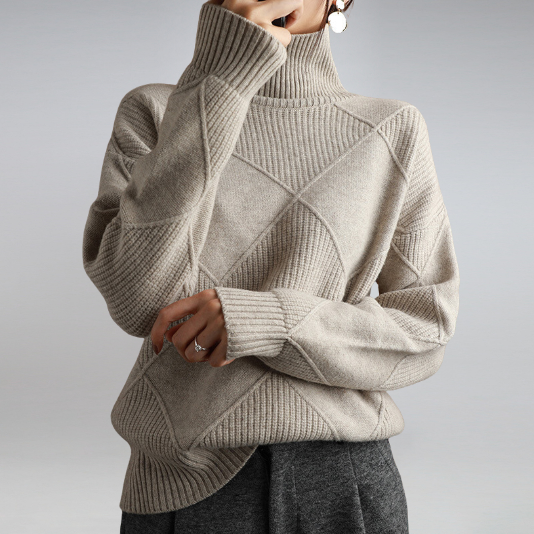 Women's Turtleneck Sweater Cashmere Style