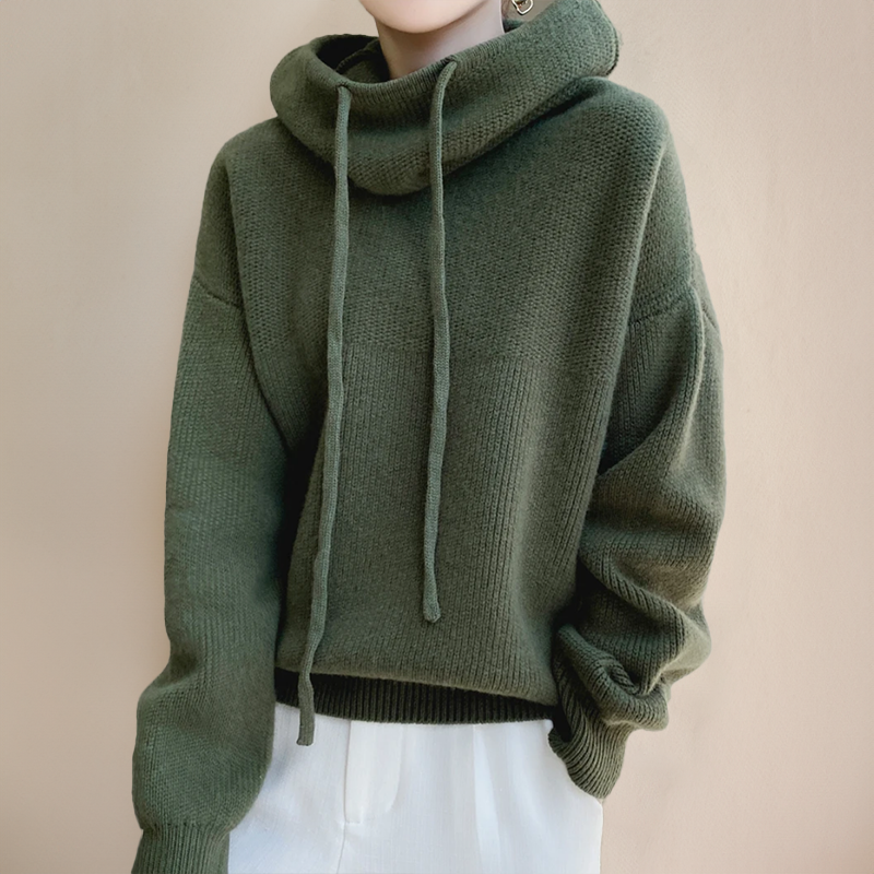 Women's Turtleneck Sweater Merino Wool Elegant Style