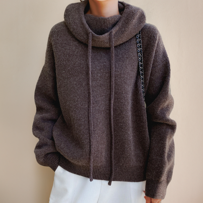 Women's Turtleneck Sweater Merino Wool Elegant Style