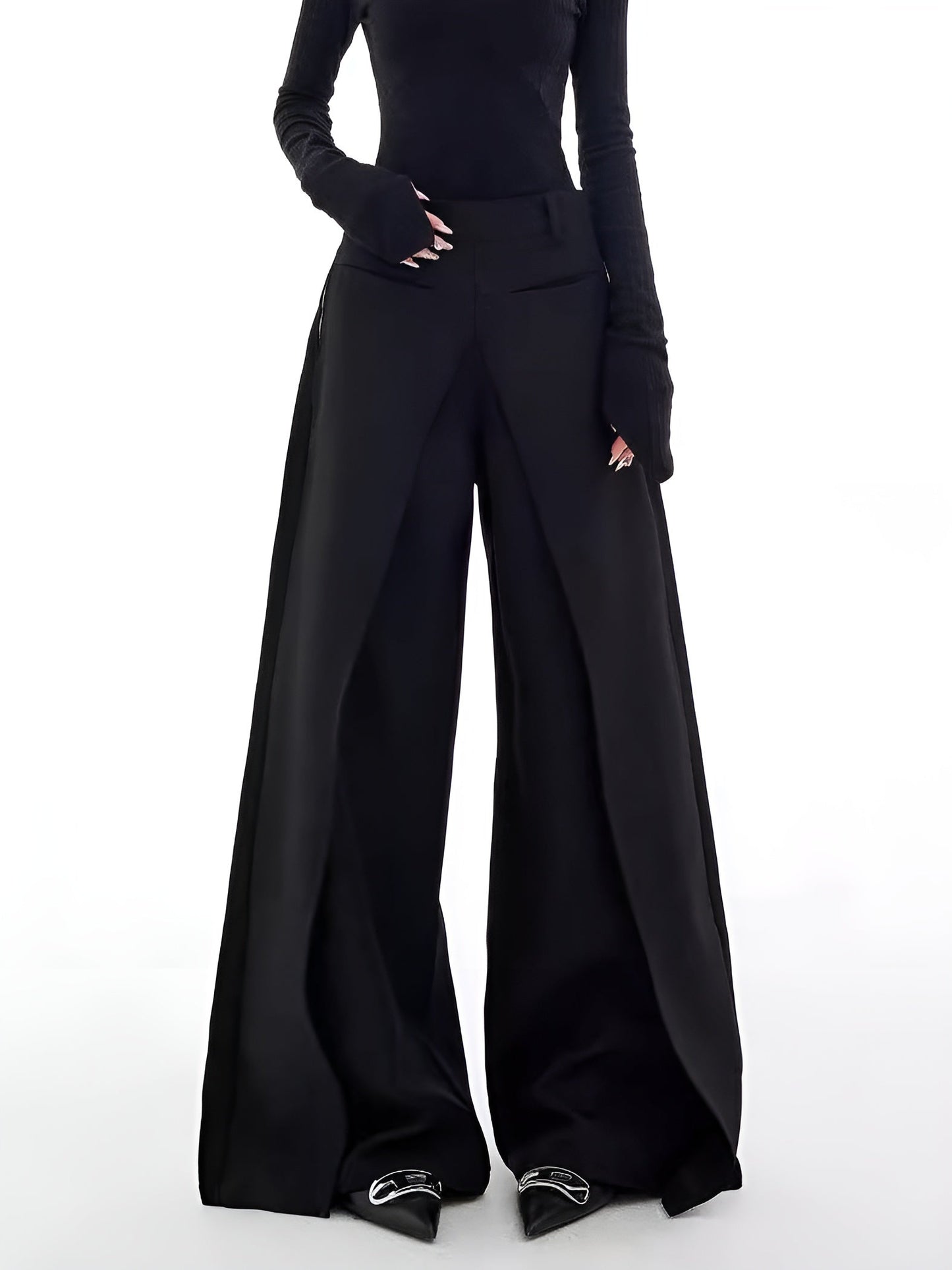 Women's Wide Leg Pants Lightweight Woven Fabric Casual Comfort