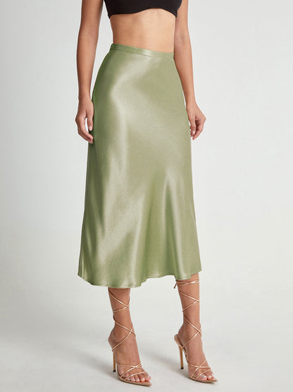 Women’s High Waist Midi Skirt – Elegant Summer Staple