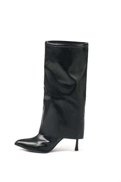 Womens Boots Black Oversized