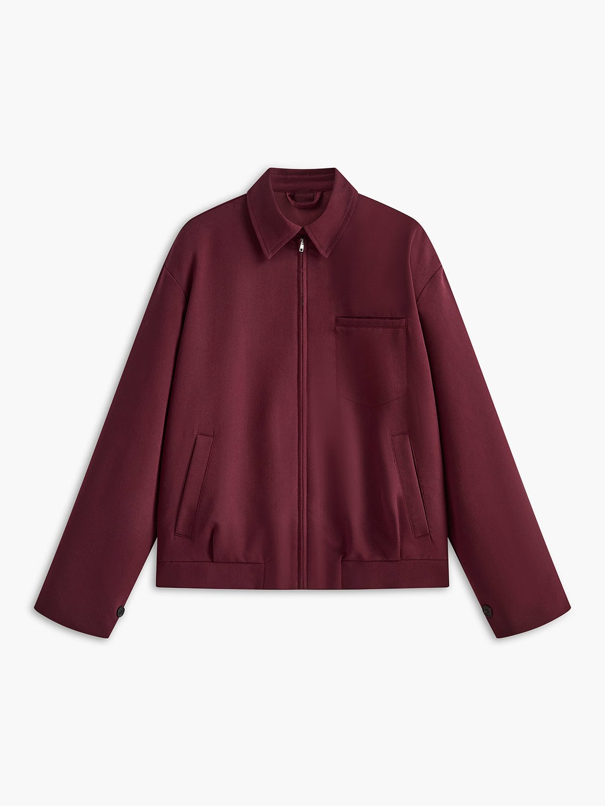 Womens Coat Minimalist Burgundy