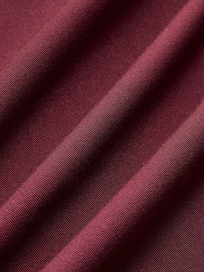 Womens Coat Minimalist Burgundy