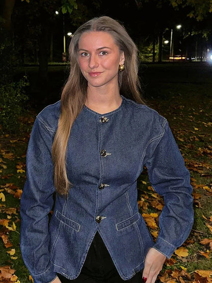 Womens Denim Two Piece Set