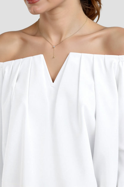 Womens Going Out Top Off-Shoulder V-Neck