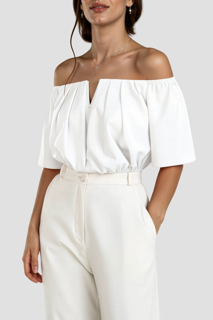 Womens Going Out Top Off-Shoulder V-Neck