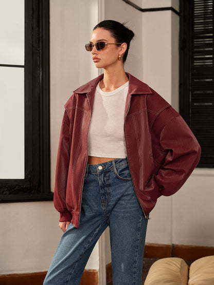 Womens Jacket Burgundy