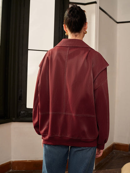Womens Jacket Burgundy