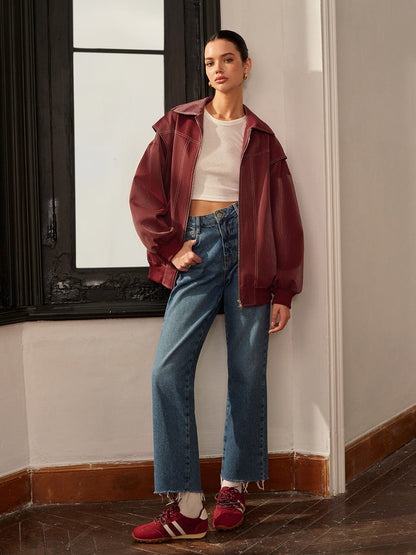 Womens Jacket Burgundy