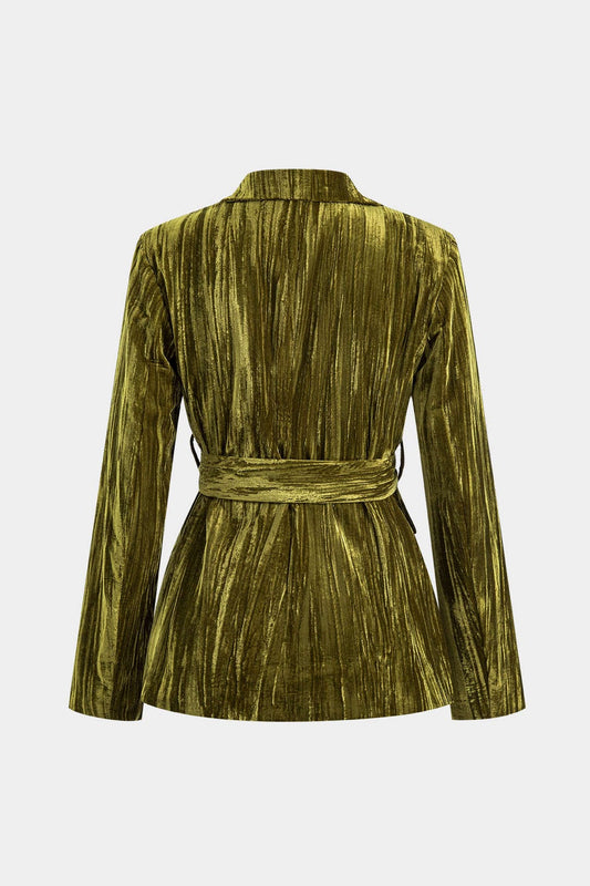 Womens Jacket With Tie Belt