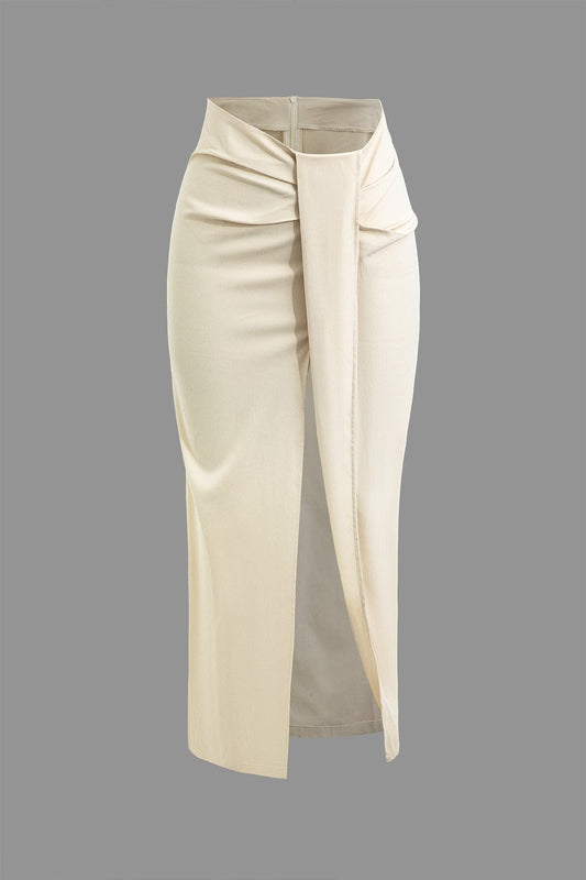 Womens Midi Dress High-Waist