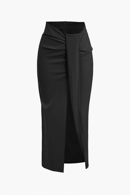 Womens Midi Dress High-Waist
