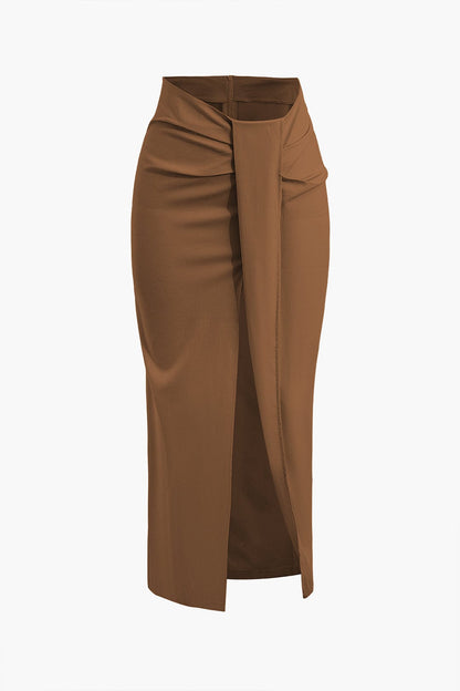 Womens Midi Dress High-Waist