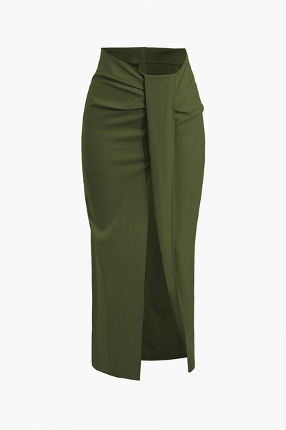Womens Midi Dress High-Waist