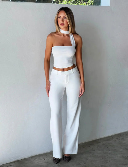 Womens Tank Top With Asymmetrical Neckband