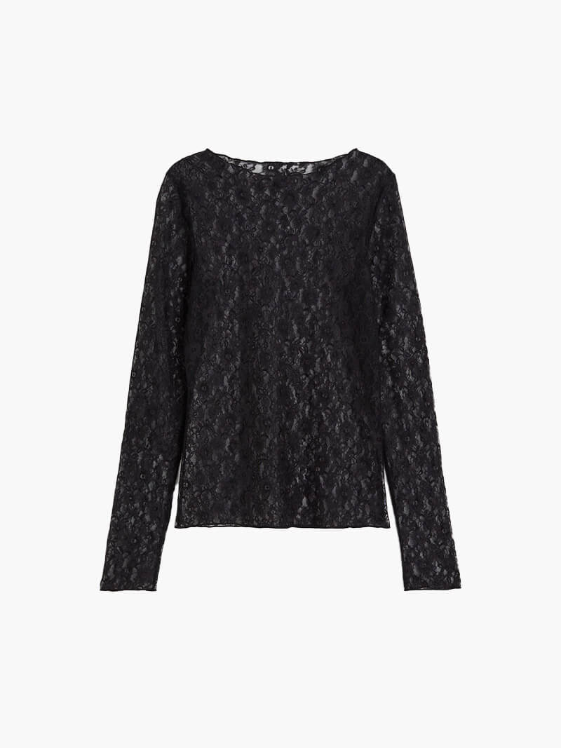 Womens Top Long Sleeve Lace Blouse for Going Out