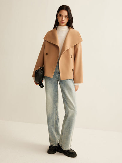 Womens Wool Coat Cropped