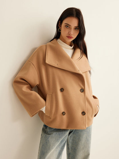 Womens Wool Coat Cropped