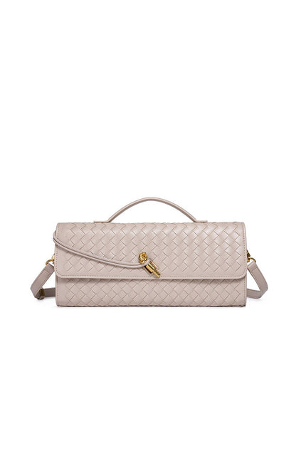 Woven Baguette Shoulder Bag Crossbody Bag