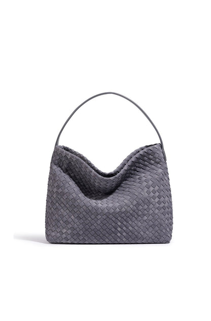 Woven Vegan Leather Tote Bag