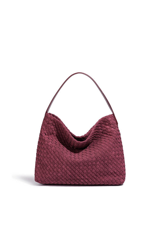 Woven Vegan Leather Tote Bag