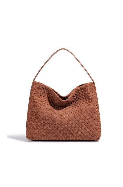 Woven Vegan Leather Tote Bag