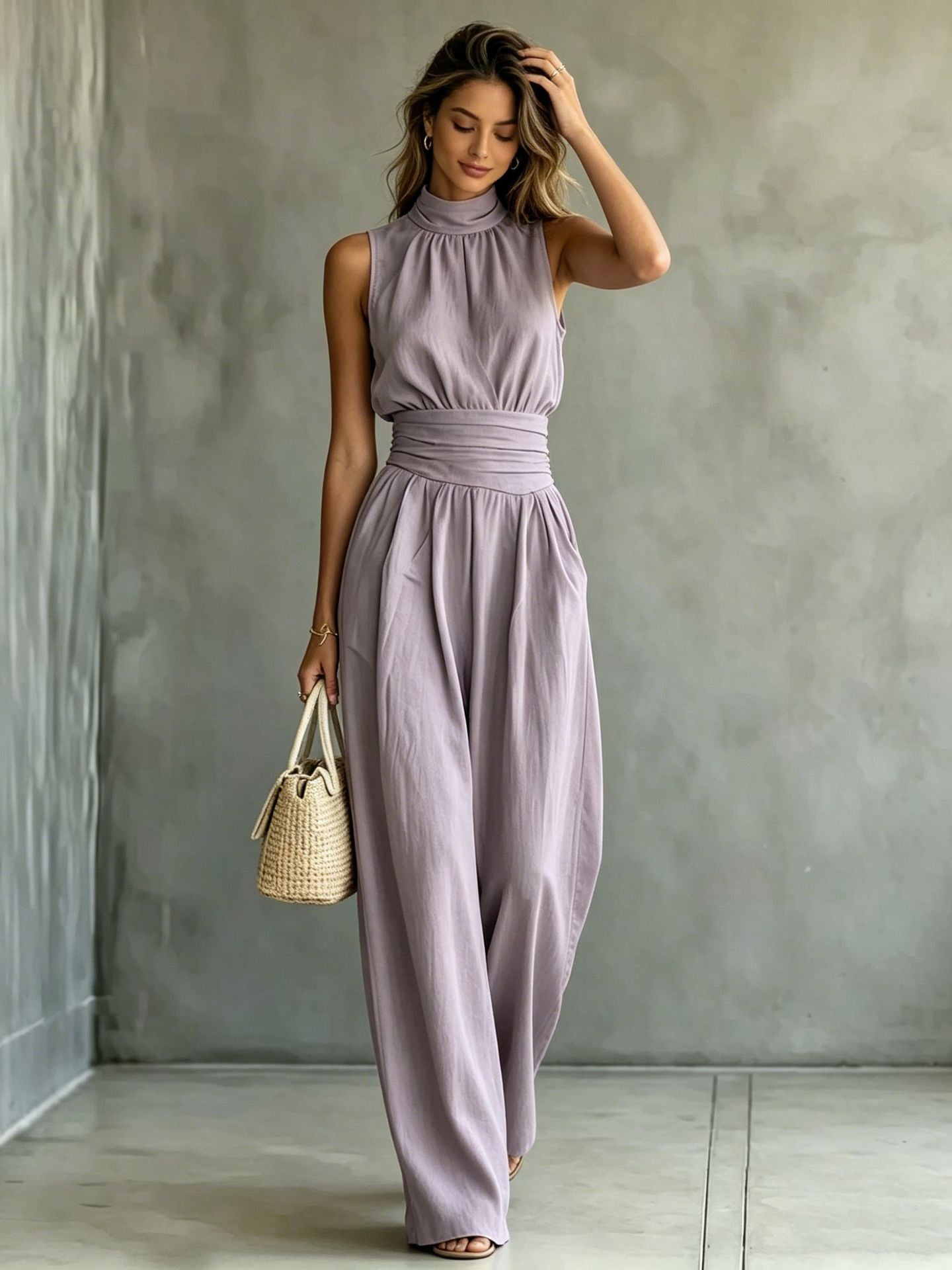 Elastic Solid Color Simple Inner Jumpsuit