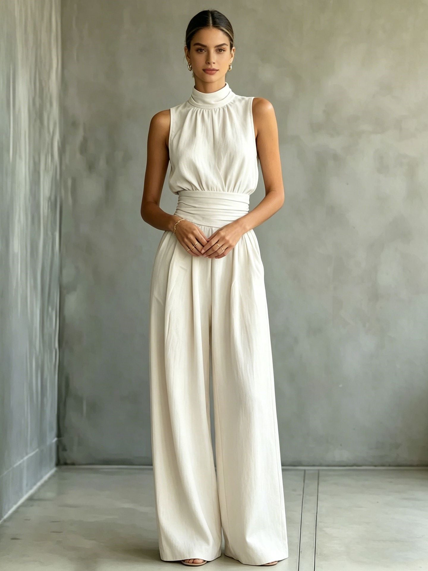 Elastic Solid Color Simple Inner Jumpsuit