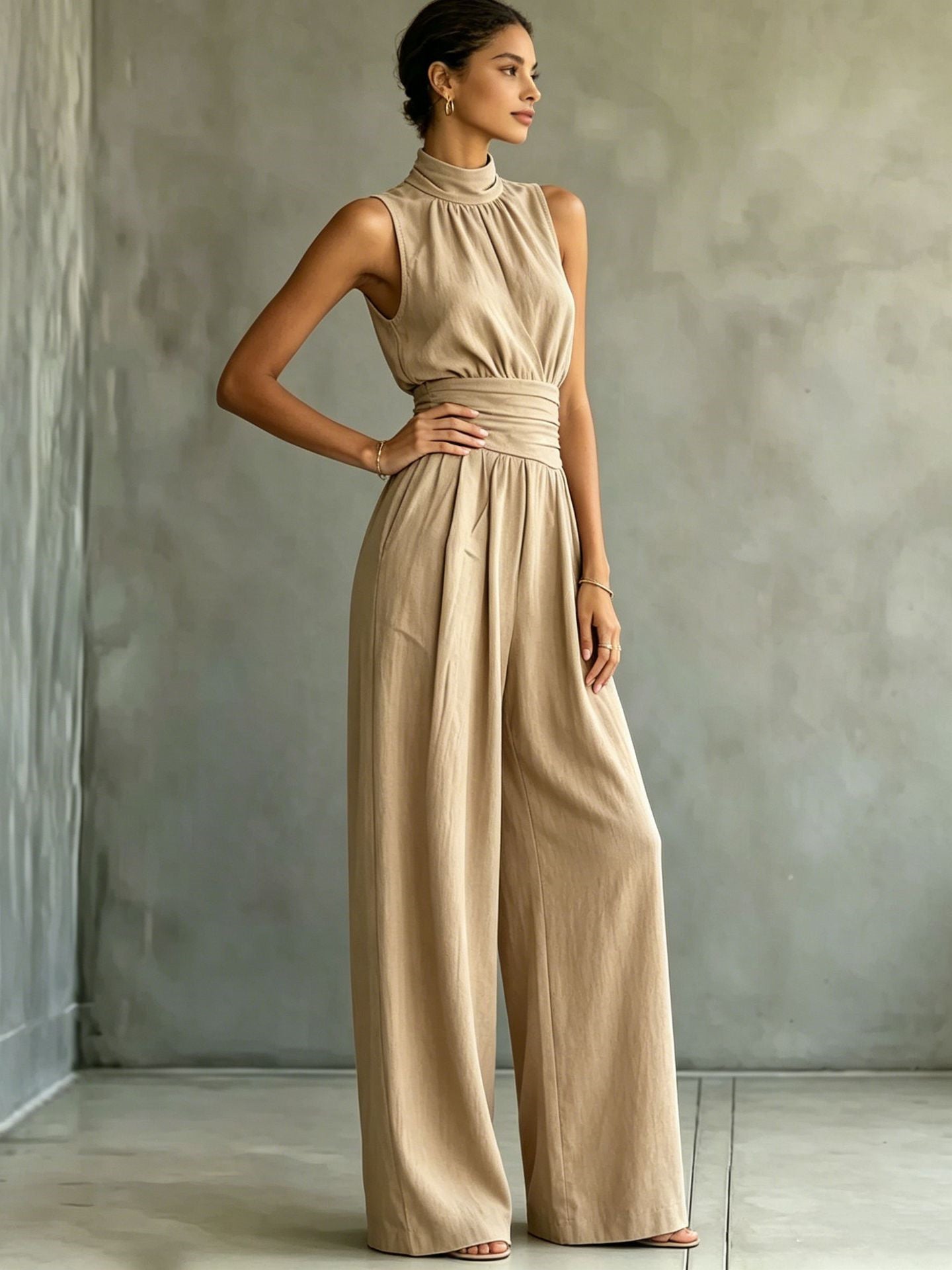 Elastic Solid Color Simple Inner Jumpsuit