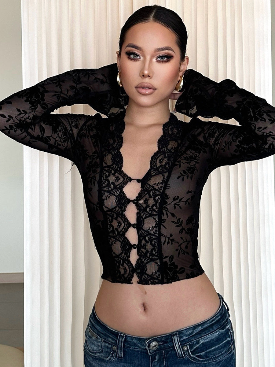 Animal Print Lace Top